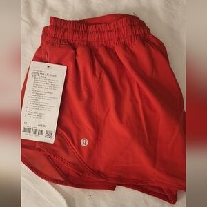 lululemon athletica Women's Vibrant Red Athletic Shorts Hotty Hot